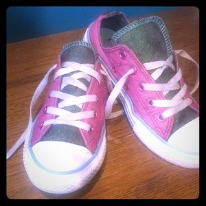 Converse all stars in glitter pink